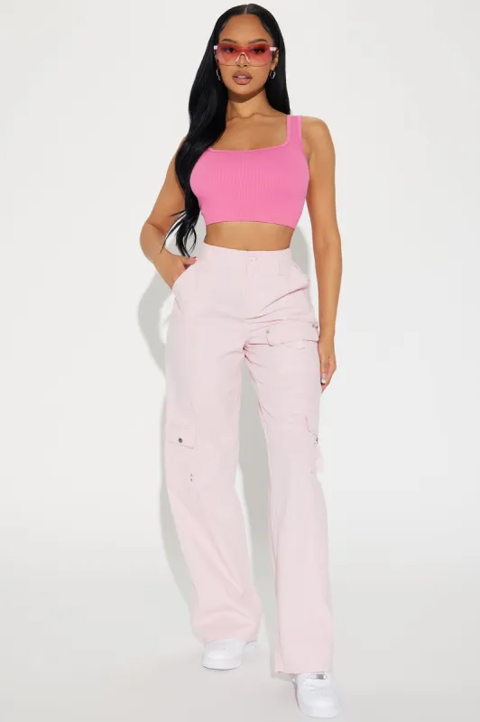 Aurea Poplin Cargo Pant - Blush sold by Fashion Nova