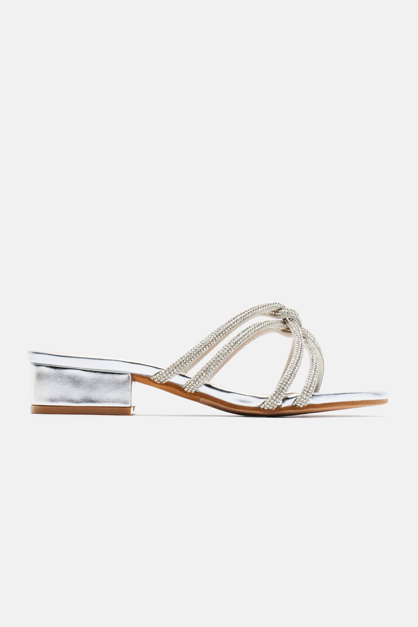 A New Look Heeled Sandals - Silver sold by Fashion Nova product image thumbnail 5