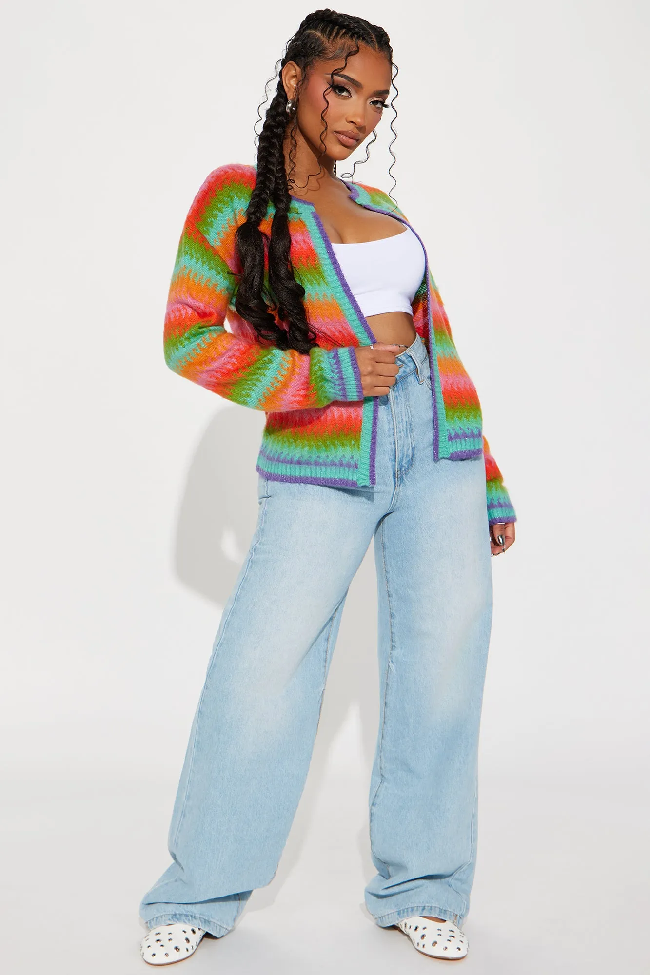 Bright Side Striped Cardigan - Multi Color sold by Fashion Nova product image thumbnail 2