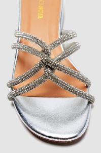 A New Look Heeled Sandals - Silver sold by Fashion Nova