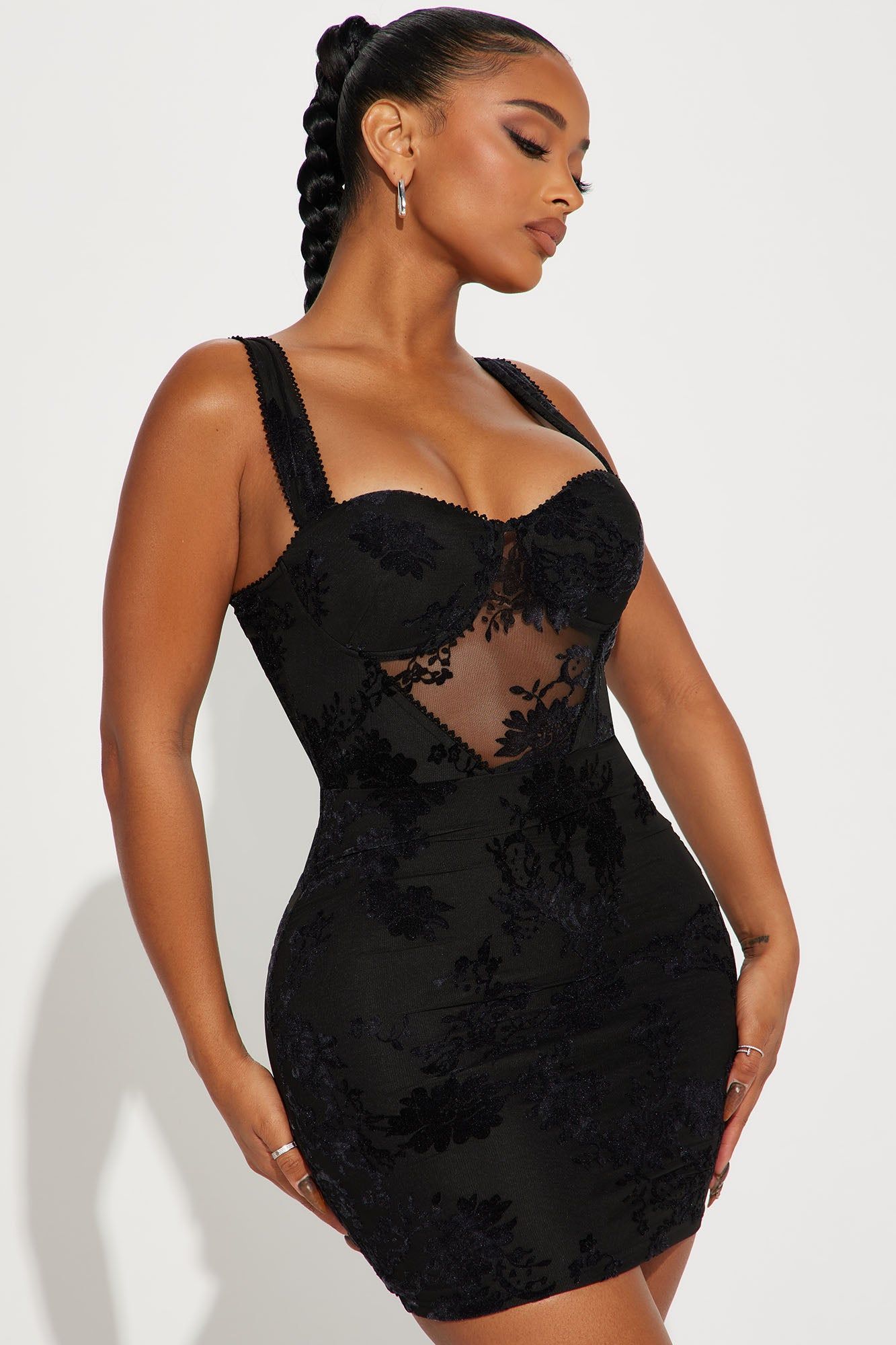 Melody Mesh Mini Dress - Black sold by Fashion Nova product image thumbnail 2