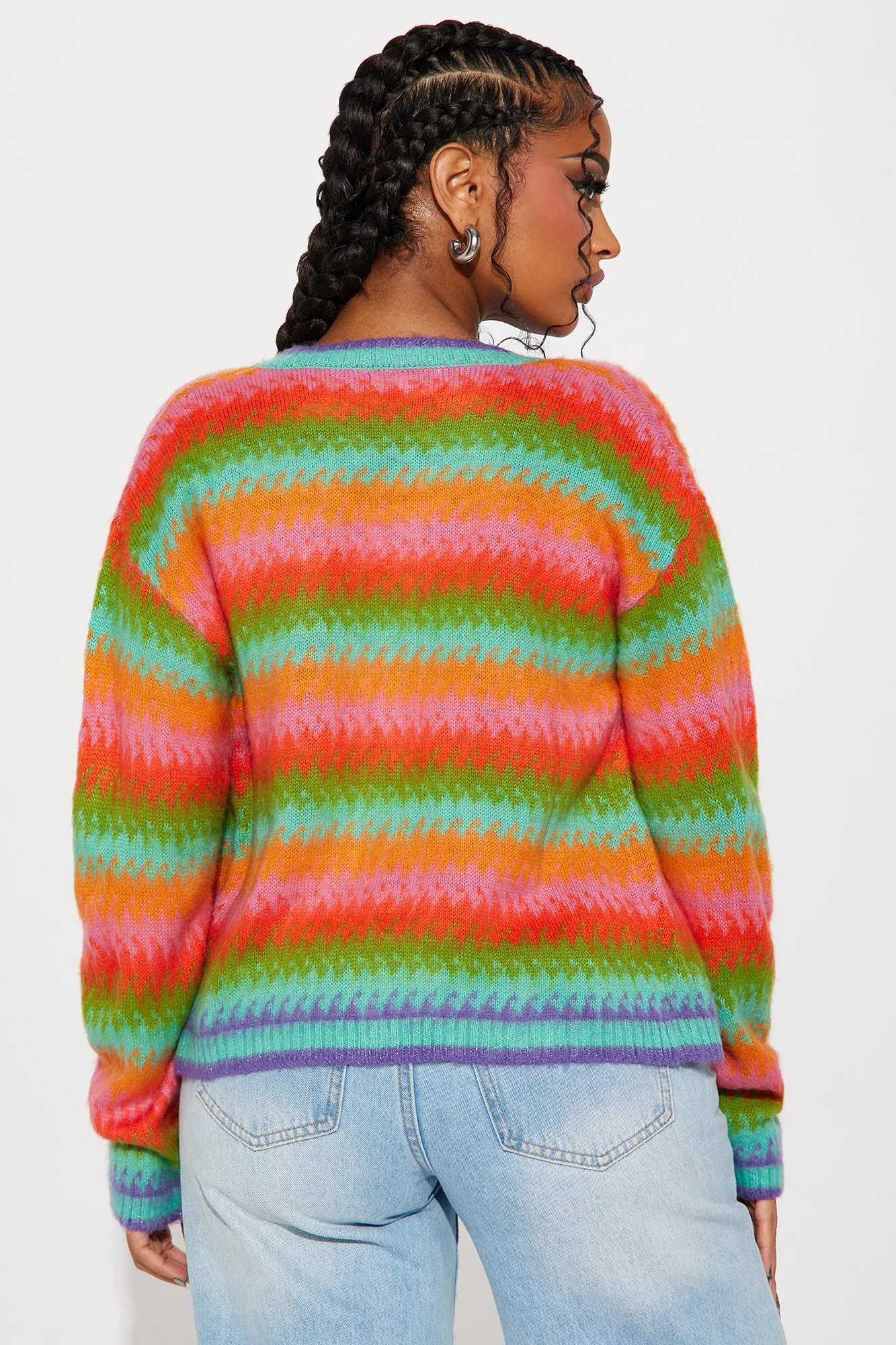 Bright Side Striped Cardigan - Multi Color sold by Fashion Nova product image thumbnail 3