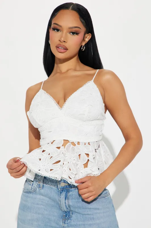 Magnolia Cami Top - White sold by Fashion Nova