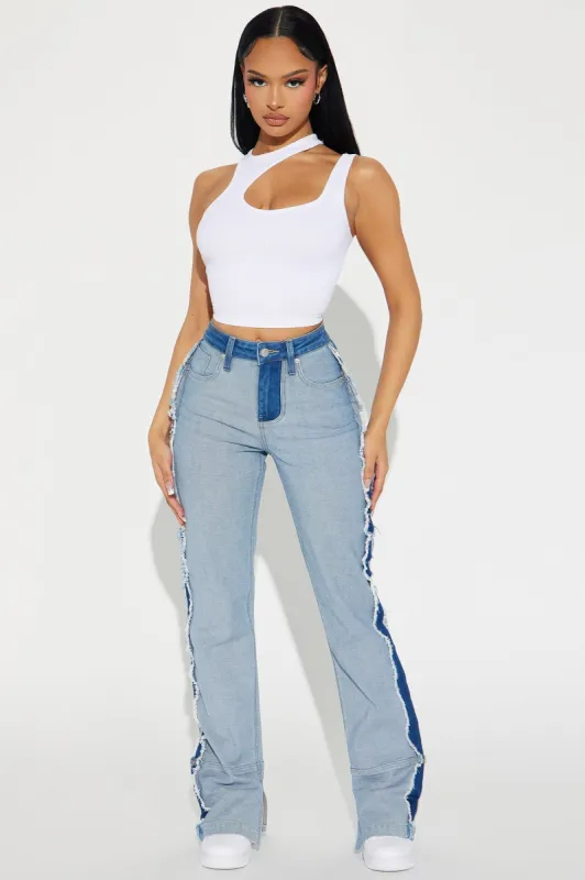Waited For This Straight Leg Jeans - Medium Wash sold by Fashion Nova