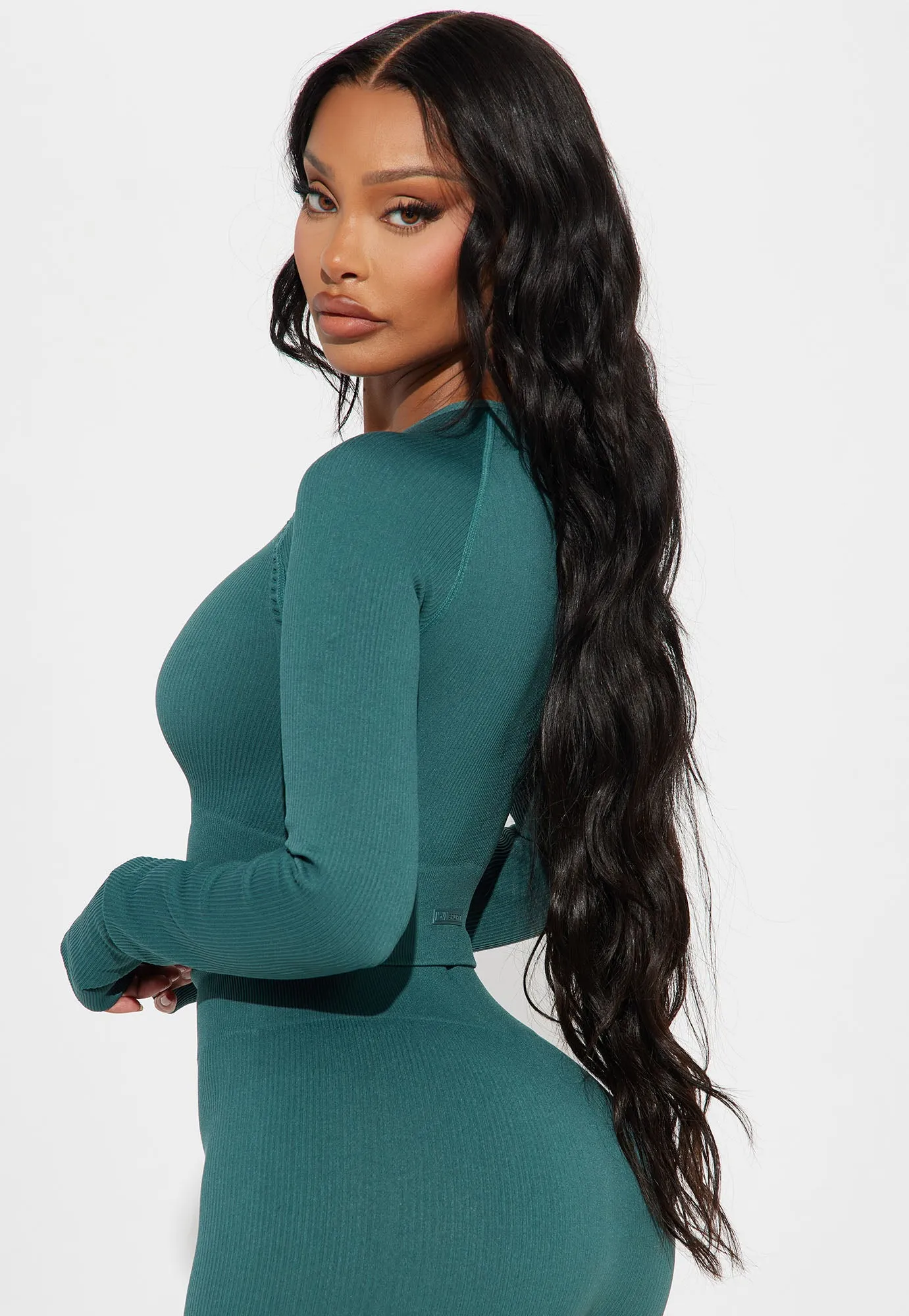 Breaking Ground Effortless Seamless Active Top - Teal sold by Fashion Nova product image thumbnail 3
