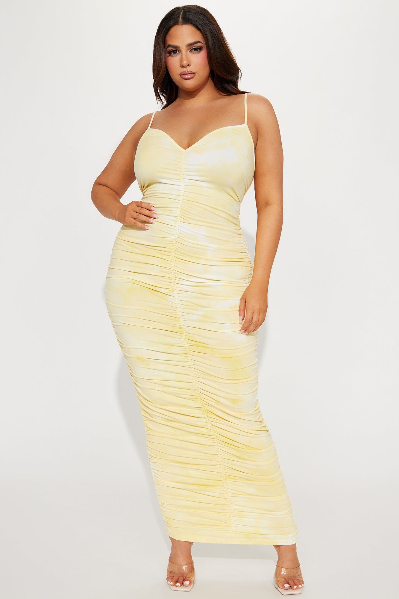 Priscilla Tie Dye Maxi Dress - Yellow sold by Fashion Nova product image thumbnail 4