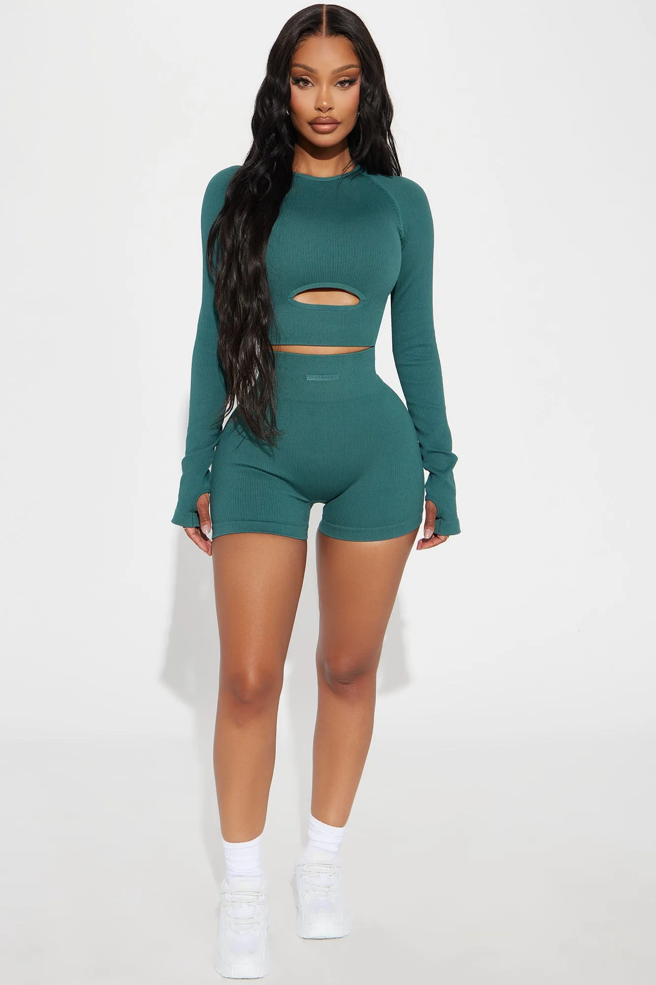 Breaking Ground Effortless Seamless Active Top - Teal sold by Fashion Nova product image thumbnail 2