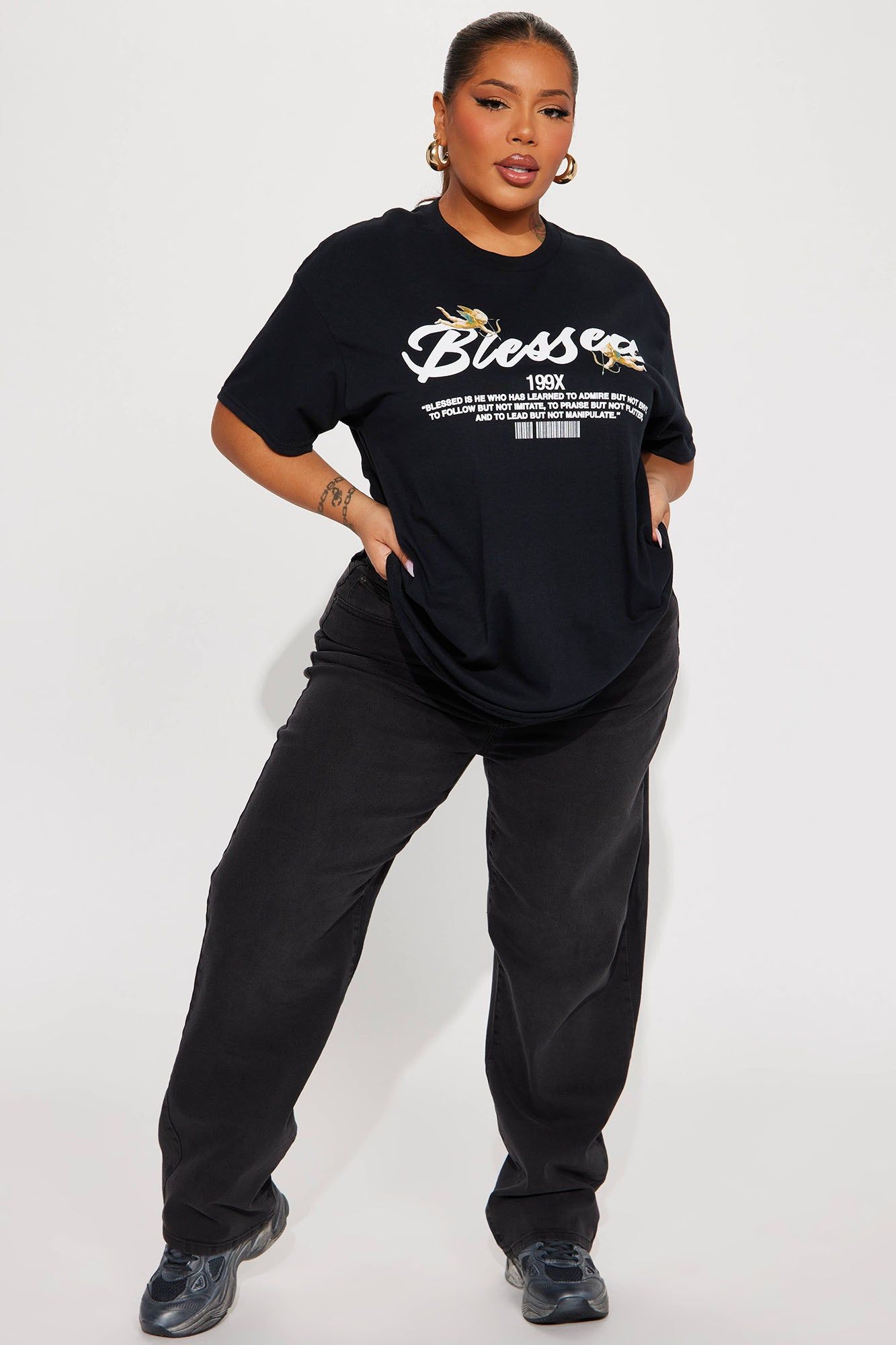 Angel Baby Blessed Graphic Tee - Black sold by Fashion Nova product image thumbnail 5