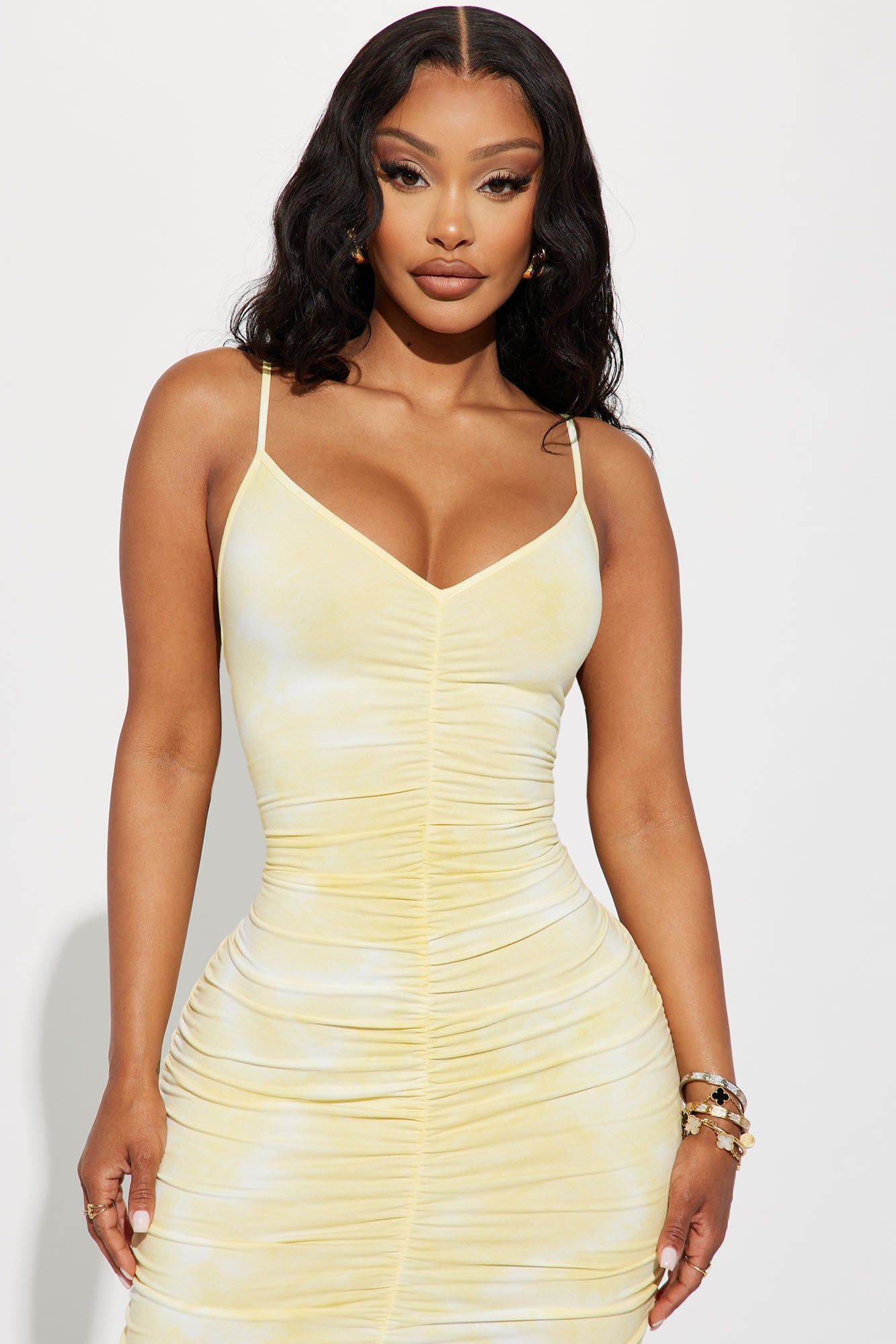 Priscilla Tie Dye Maxi Dress - Yellow sold by Fashion Nova product image thumbnail 2