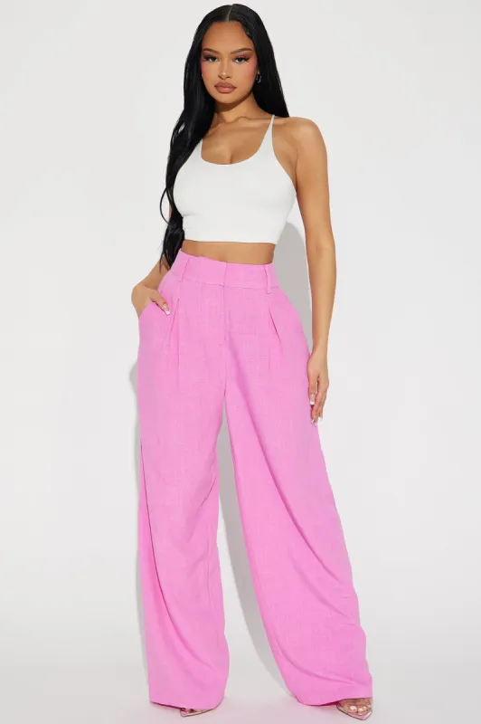 Sweetheart Wide Leg Trouser - Pink sold by Fashion Nova