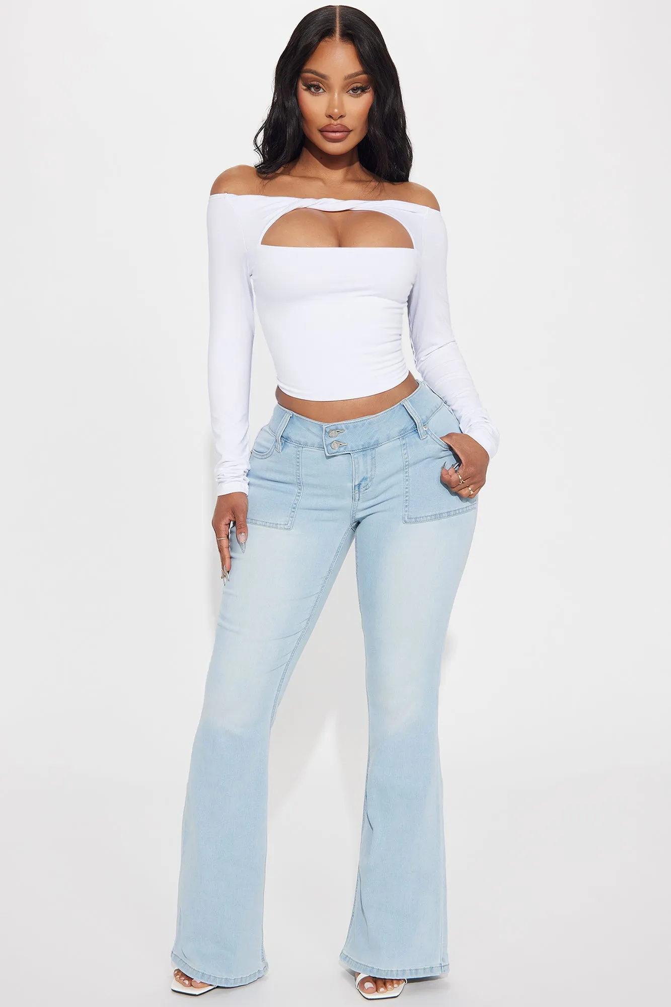 Fool For Love Off Shoulder Top - White sold by Fashion Nova product image thumbnail 2