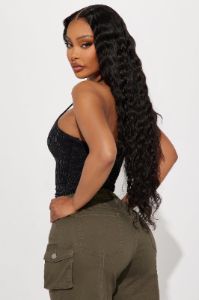 Ari Washed Bodysuit - Black Wash sold by Fashion Nova