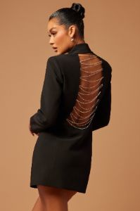 Fabiana Blazer Mini Dress - Black sold by Fashion Nova