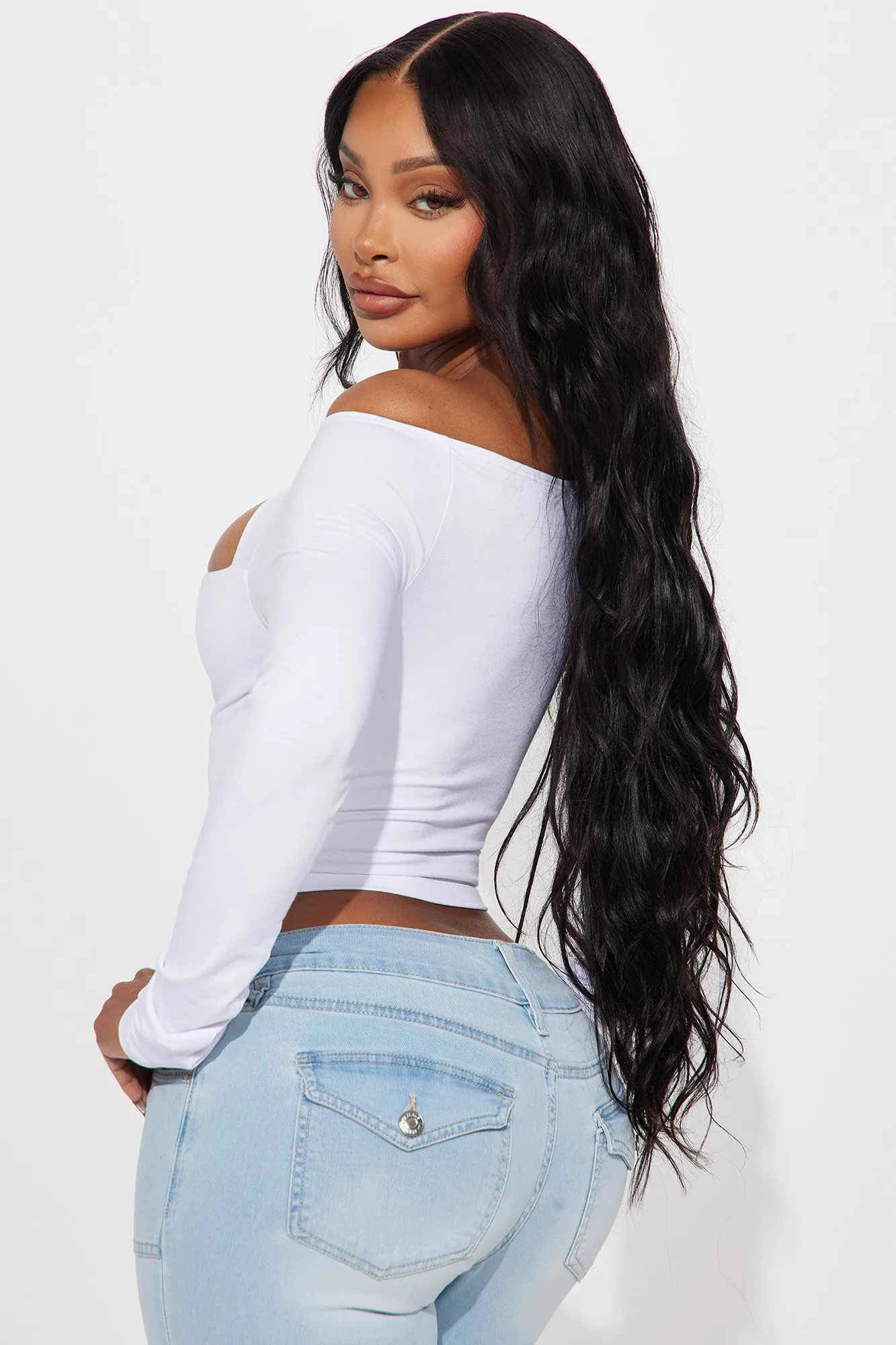 Fool For Love Off Shoulder Top - White sold by Fashion Nova product image thumbnail 3