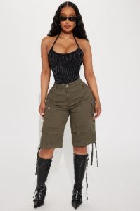 Ari Washed Bodysuit - Black Wash sold by Fashion Nova