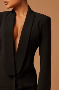 Fabiana Blazer Mini Dress - Black sold by Fashion Nova