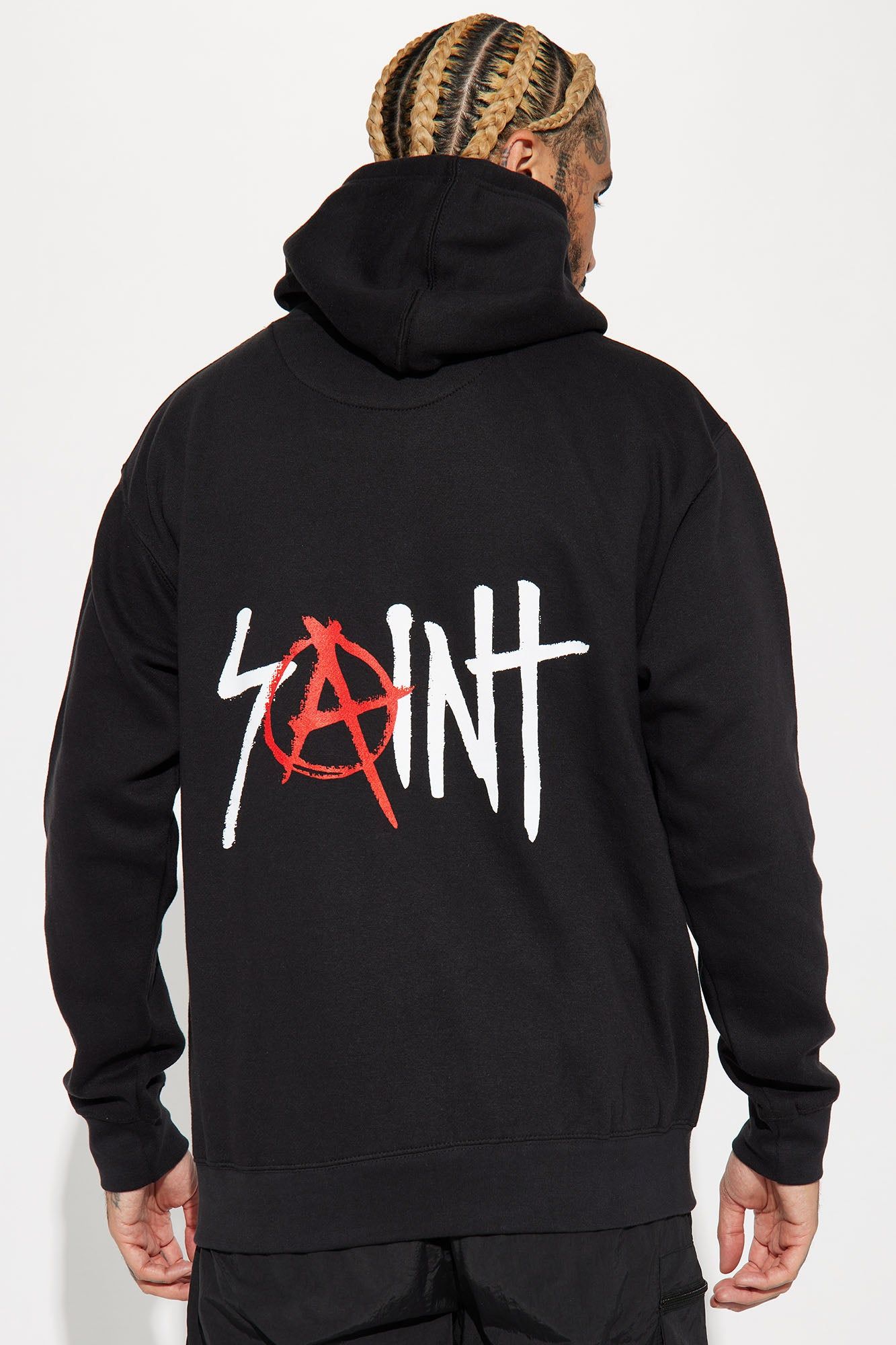 Forever A Saint Hoodie - Black sold by Fashion Nova