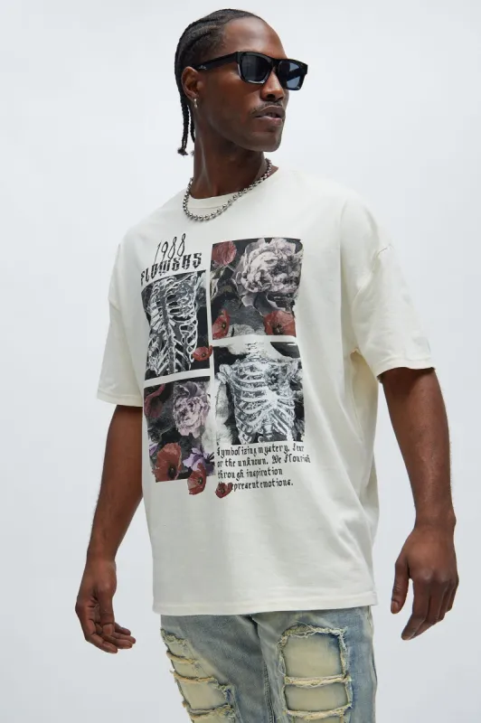 1988 Flowers Oversize Short Sleeve Tee - White sold by Fashion Nova