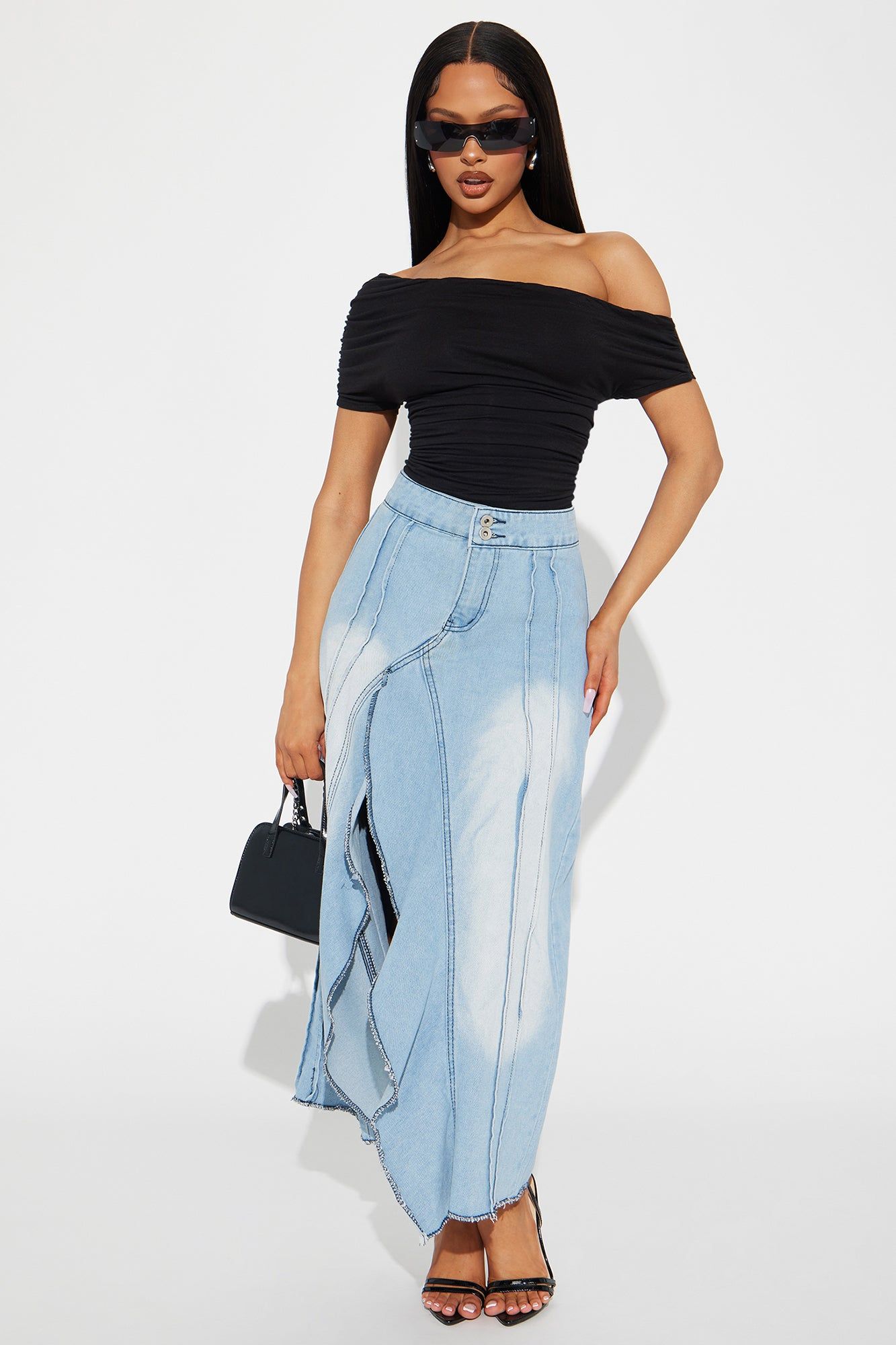 Oksana One Shoulder Bodysuit - Black sold by Fashion Nova product image thumbnail 2