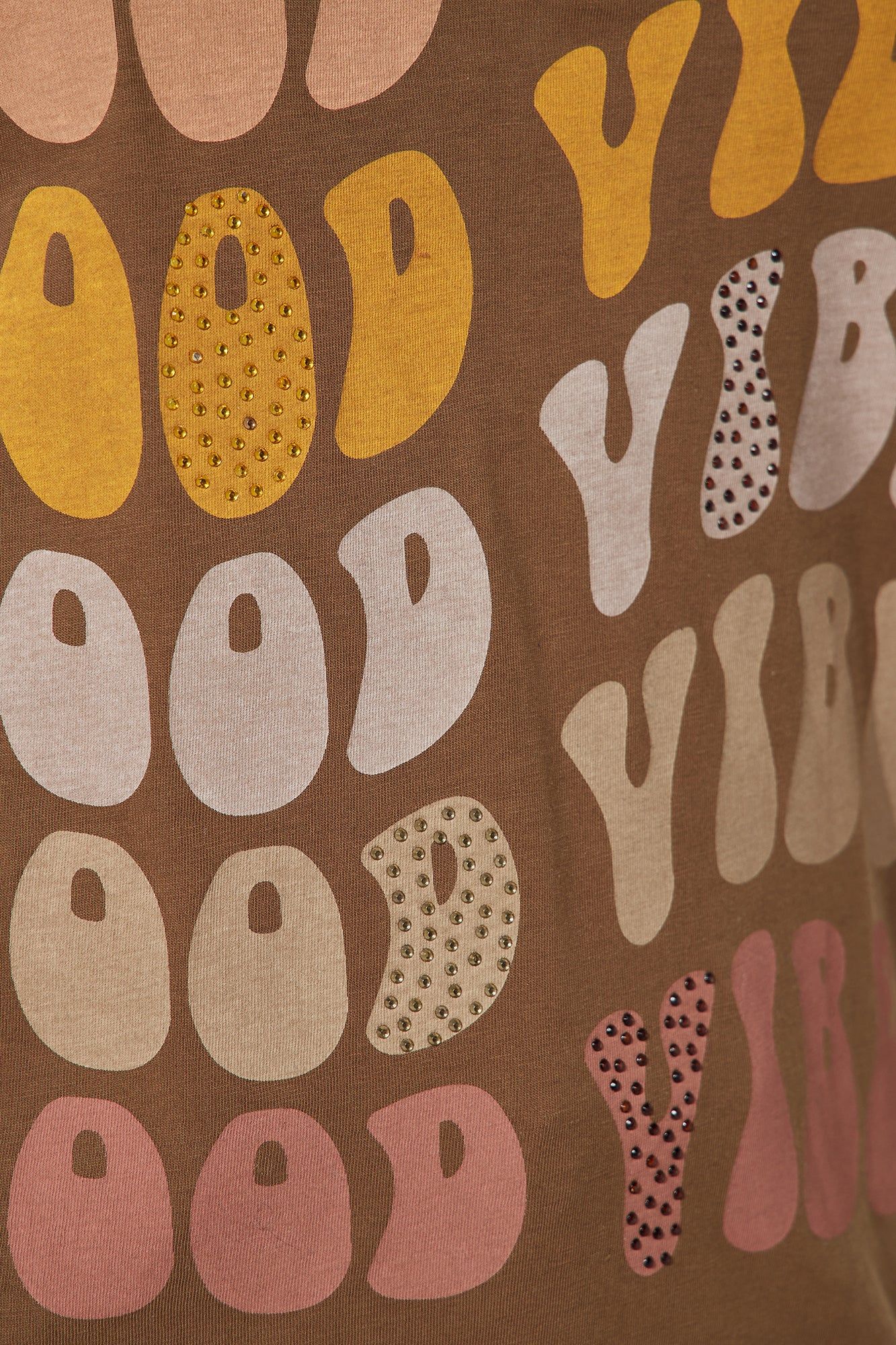 Nothin But Good Vibes Washed Tee - Brown Combo sold by Fashion Nova product image thumbnail 4