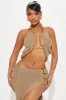 Look My Way Crochet Skirt Set - Taupe sold by Fashion Nova