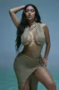 Look My Way Crochet Skirt Set - Taupe sold by Fashion Nova