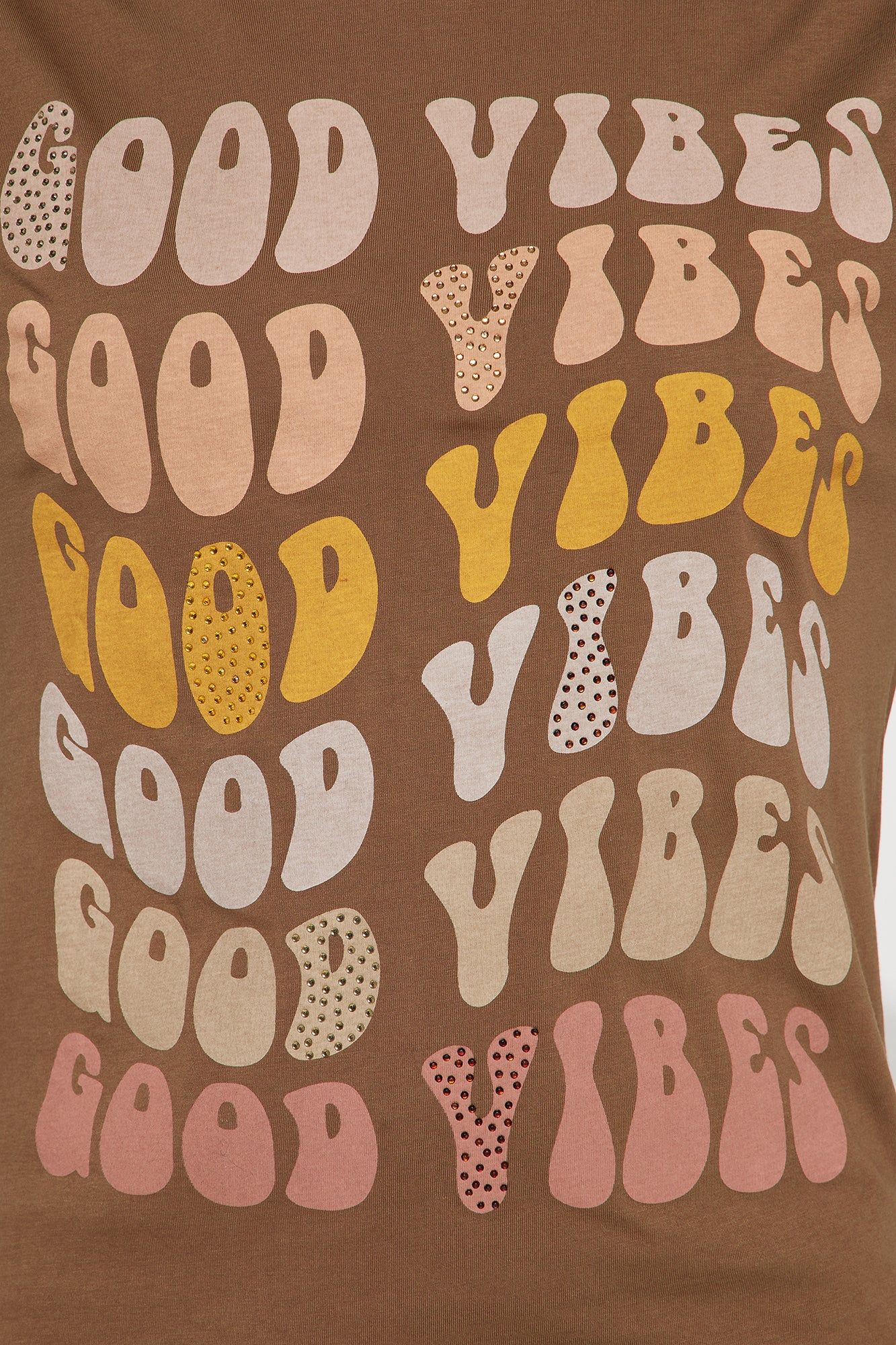 Nothin But Good Vibes Washed Tee - Brown Combo sold by Fashion Nova product image thumbnail 3