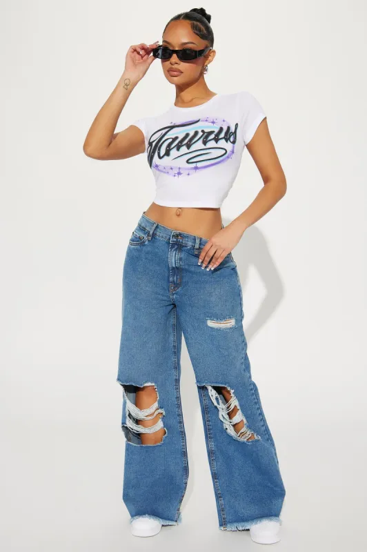 Backing Off Ripped Baggy Jeans - Medium Wash sold by Fashion Nova