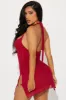 Clementine Mesh Mini Dress - Wine sold by Fashion Nova