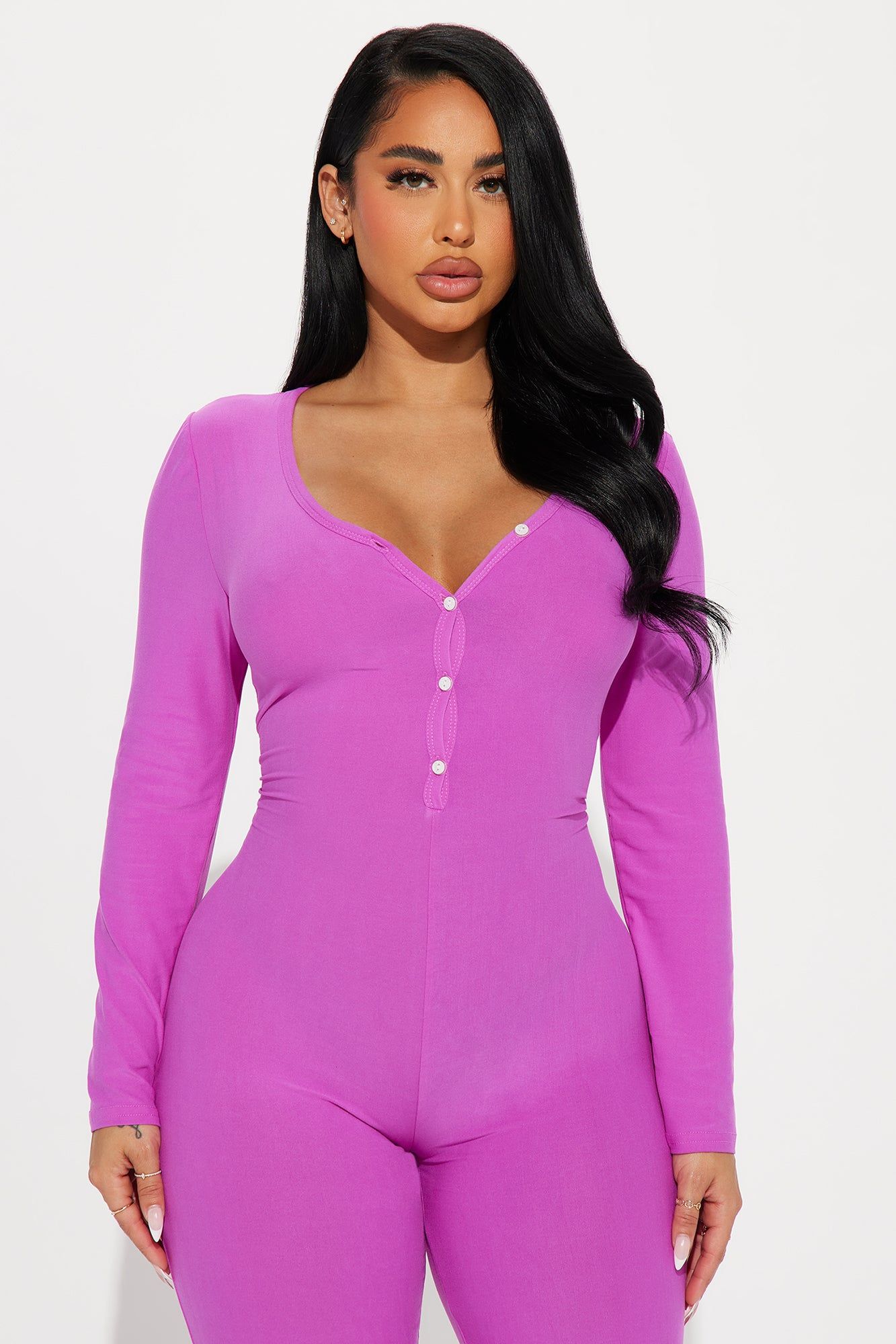Malibu PJ Jumpsuit Onesie - Purple sold by Fashion Nova product image thumbnail 2