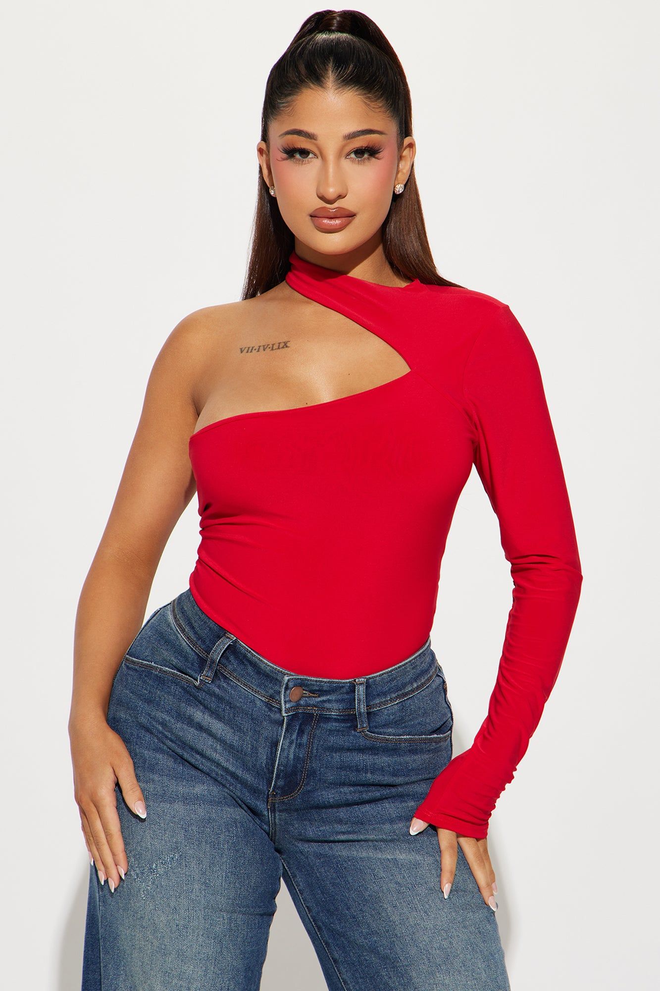 Not That Innocent Bodysuit - Red sold by Fashion Nova product image thumbnail 3