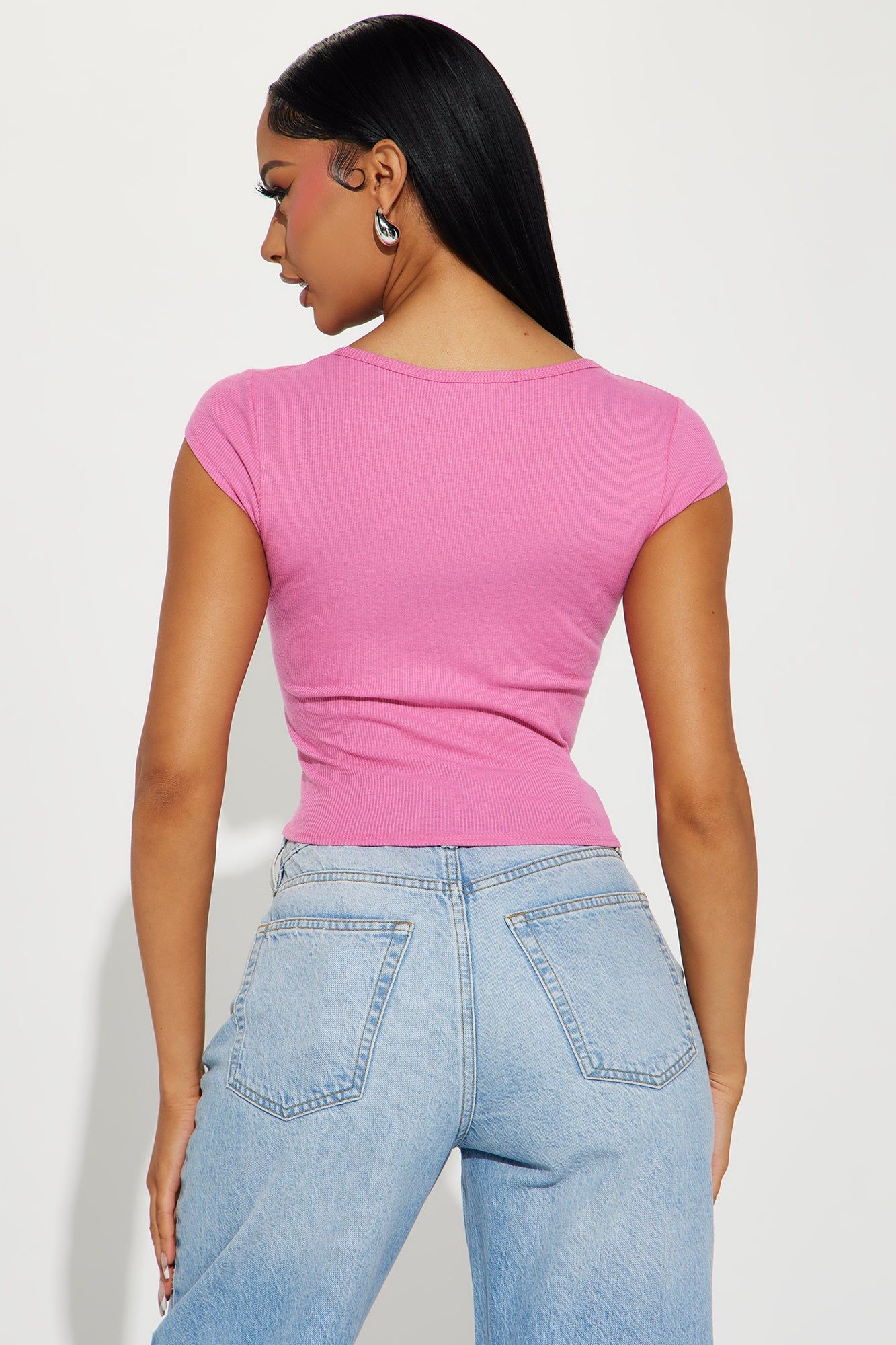 Sabrina Square Neck Tee - Pink sold by Fashion Nova product image thumbnail 3