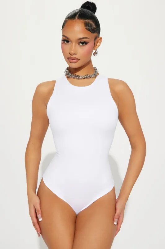 Feeling Fine Bodysuit - White sold by Fashion Nova