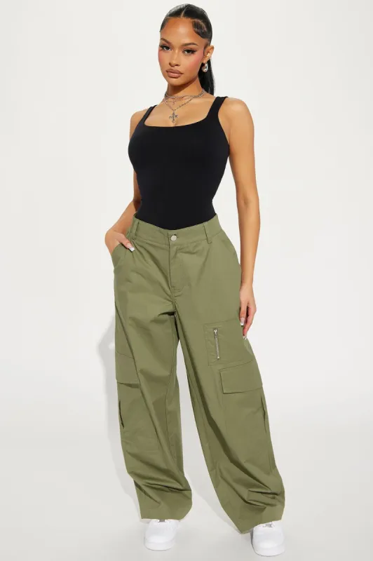 Kathleen Cargo Pant - Olive sold by Fashion Nova
