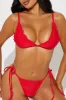 Gia Ruffle Thong 2 Piece Bikini - Red sold by Fashion Nova