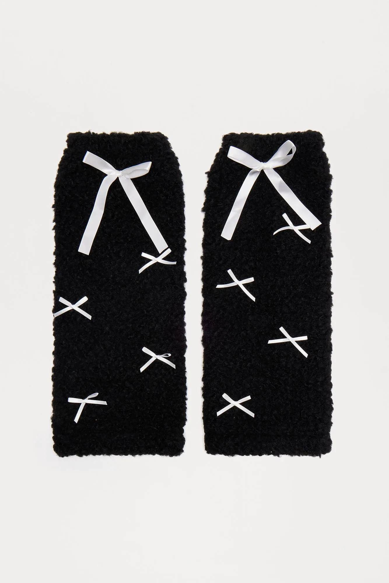 Hello Darling Leg Warmers - Black/White sold by Fashion Nova