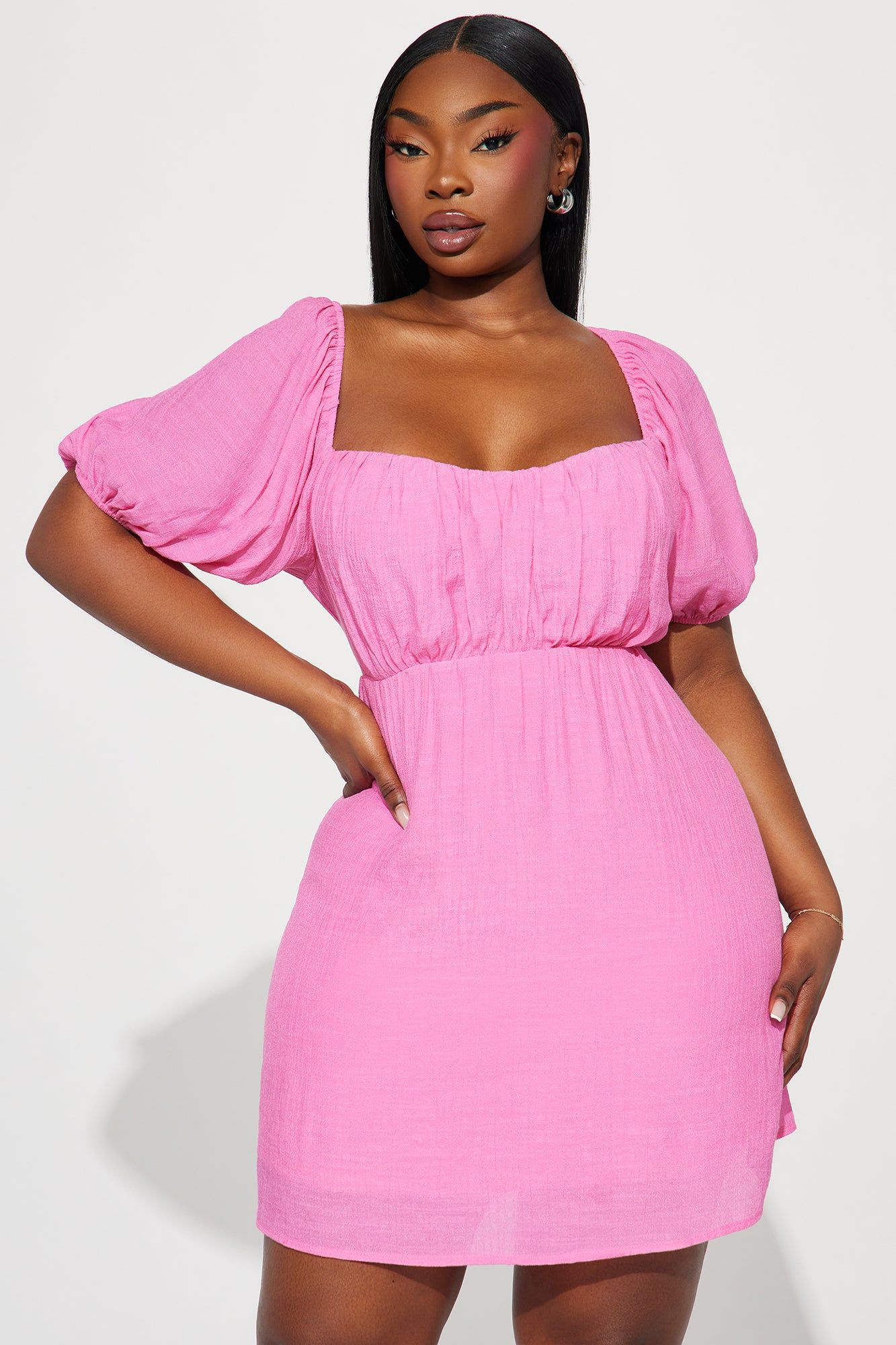 Susie Ruched Mini Dress - Pink sold by Fashion Nova product image thumbnail 5