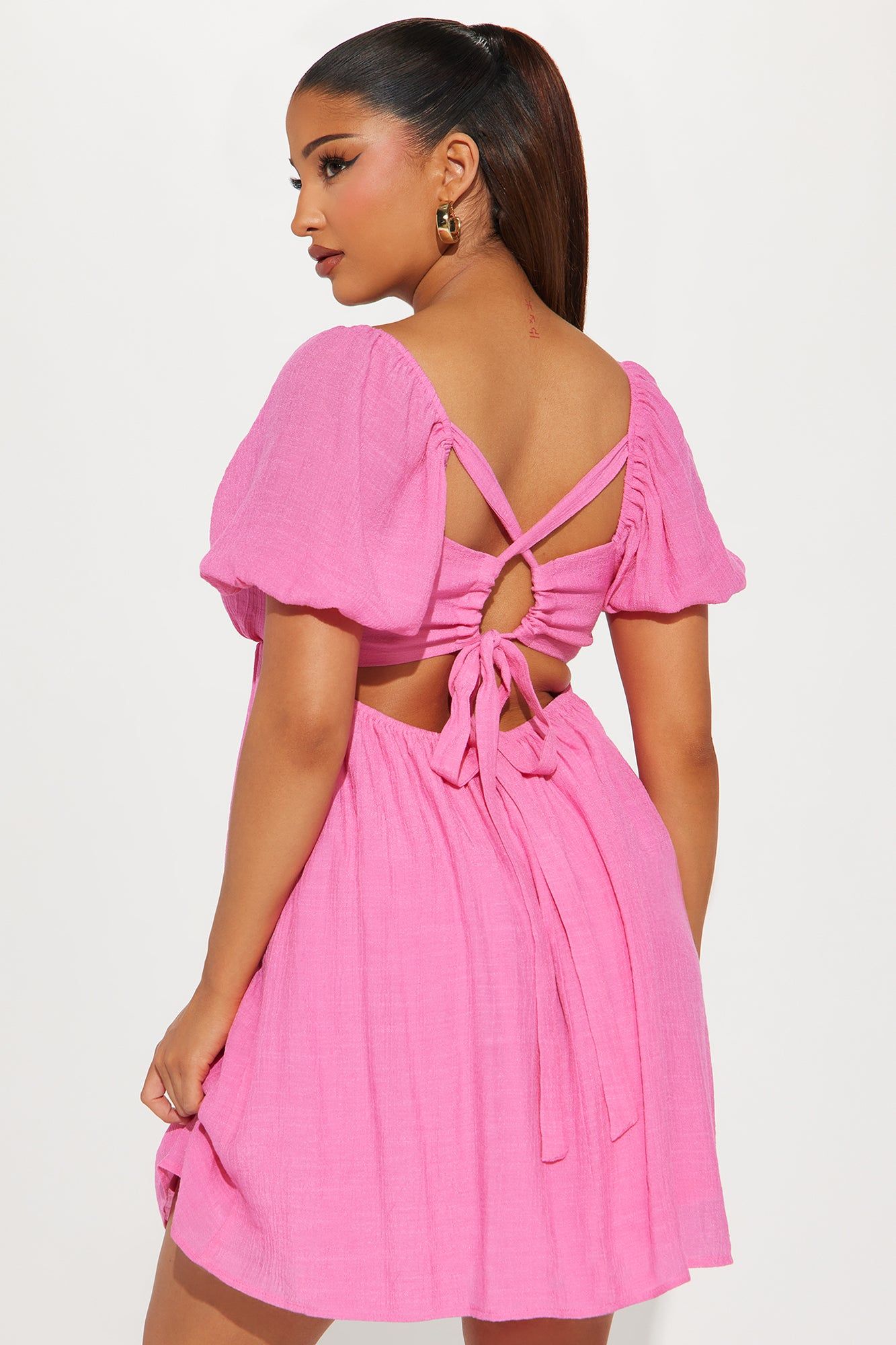 Susie Ruched Mini Dress - Pink sold by Fashion Nova product image thumbnail 3