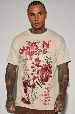 Guns N Roses Welcome To The Jungle Short Sleeve Tee - Sand sold by Fashion Nova