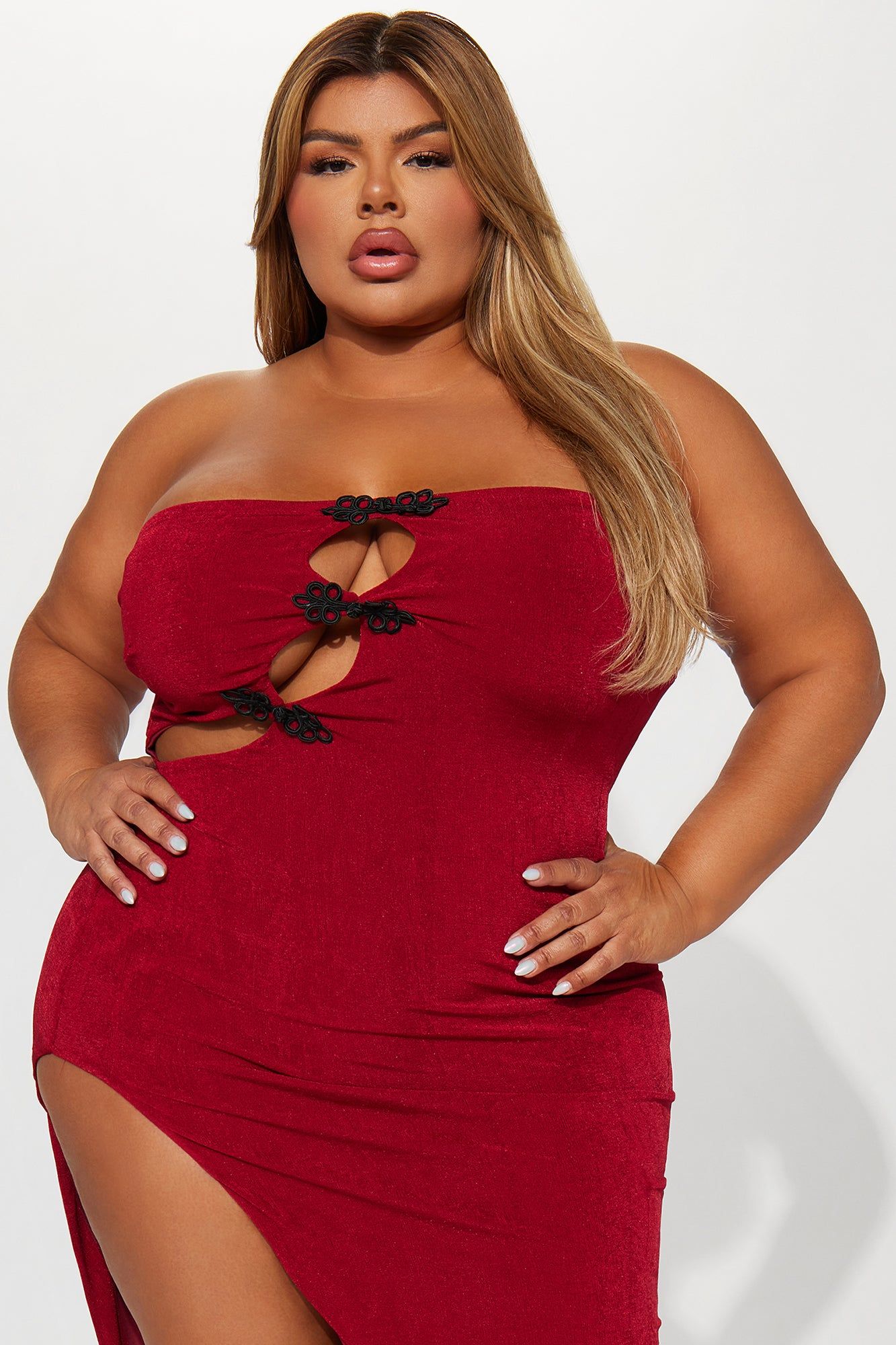 Pretty Charm Slinky Midi Dress - Red sold by Fashion Nova product image thumbnail 6