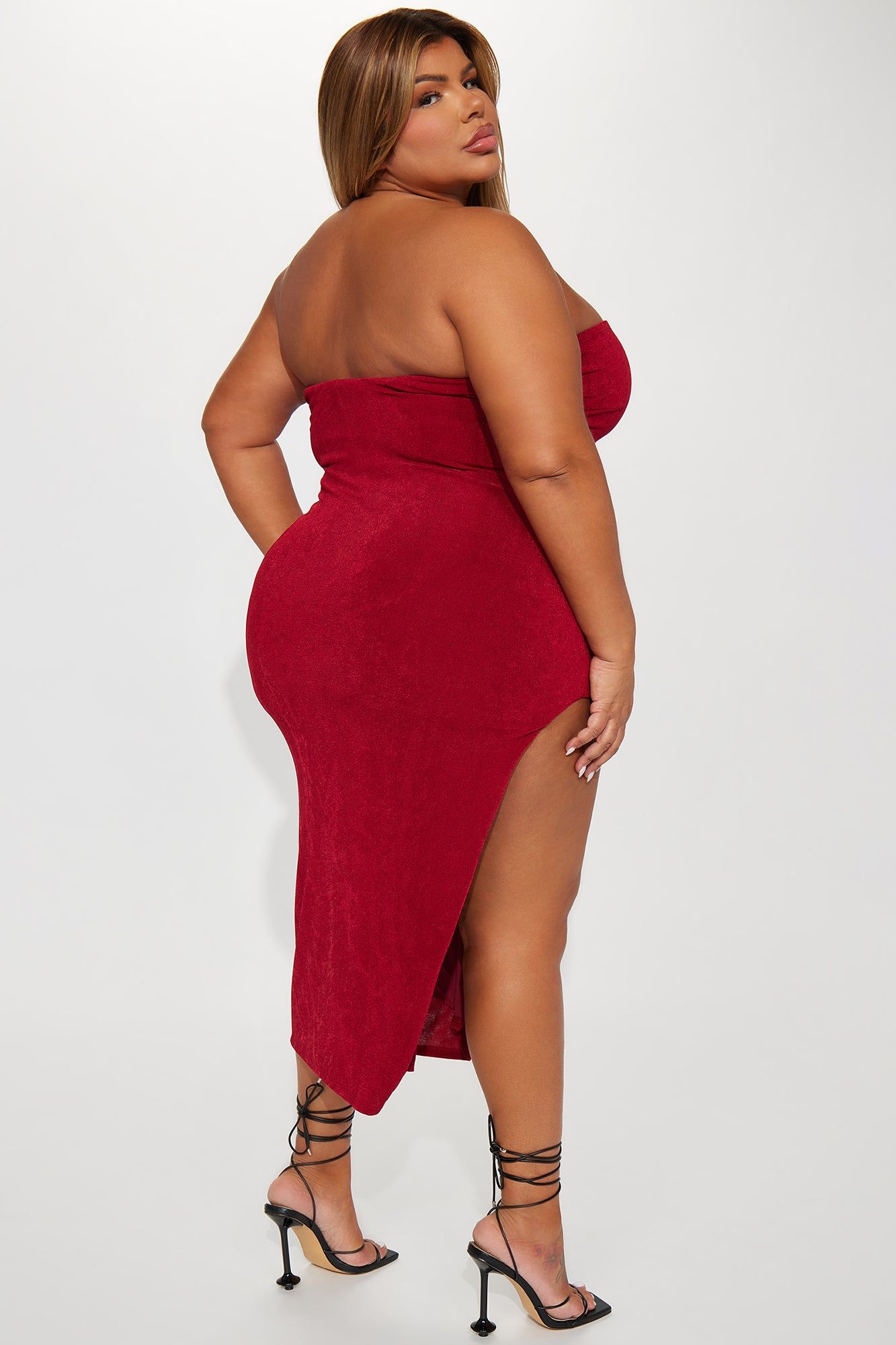 Pretty Charm Slinky Midi Dress - Red sold by Fashion Nova product image thumbnail 7