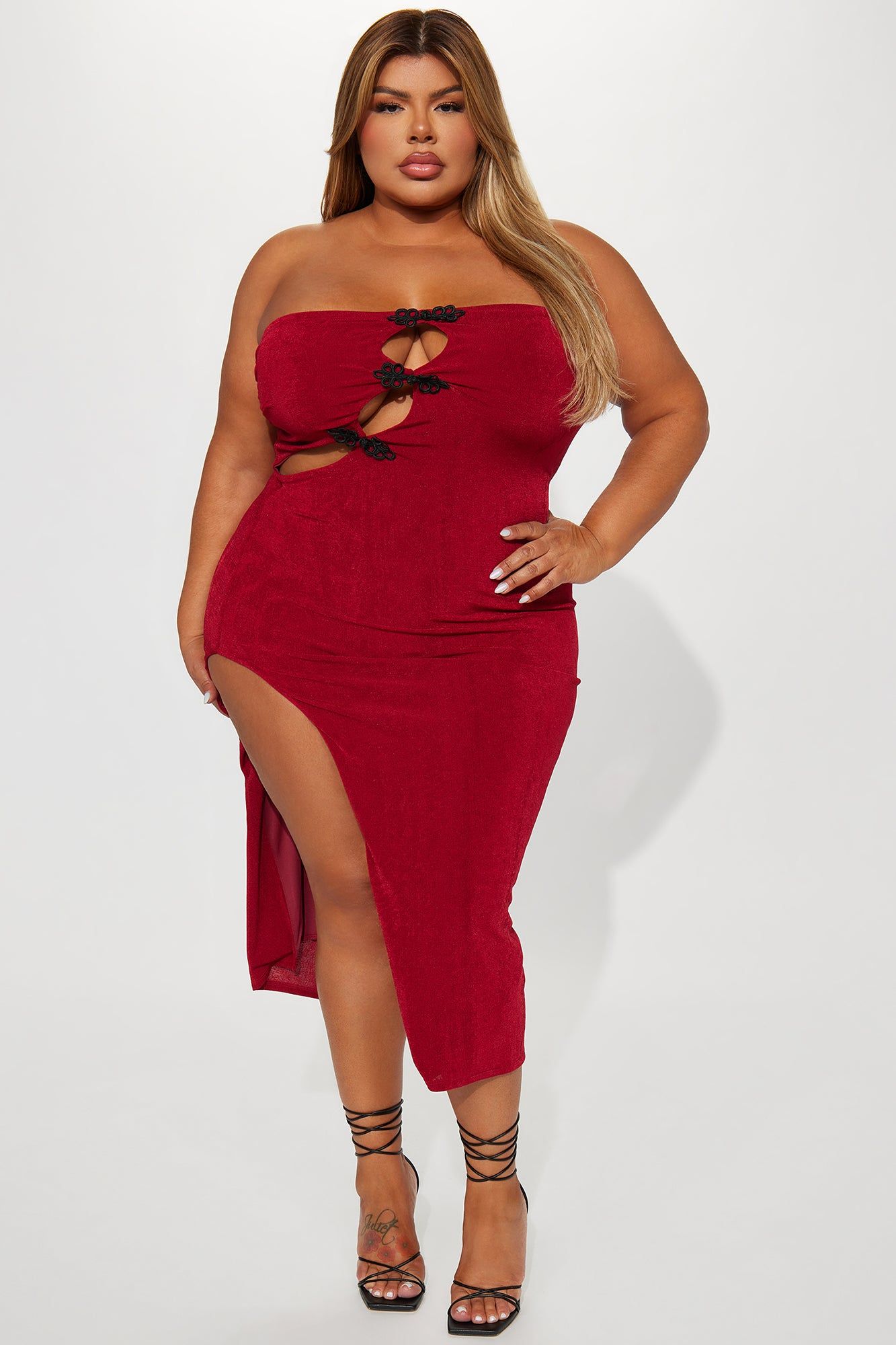 Pretty Charm Slinky Midi Dress - Red sold by Fashion Nova product image thumbnail 5