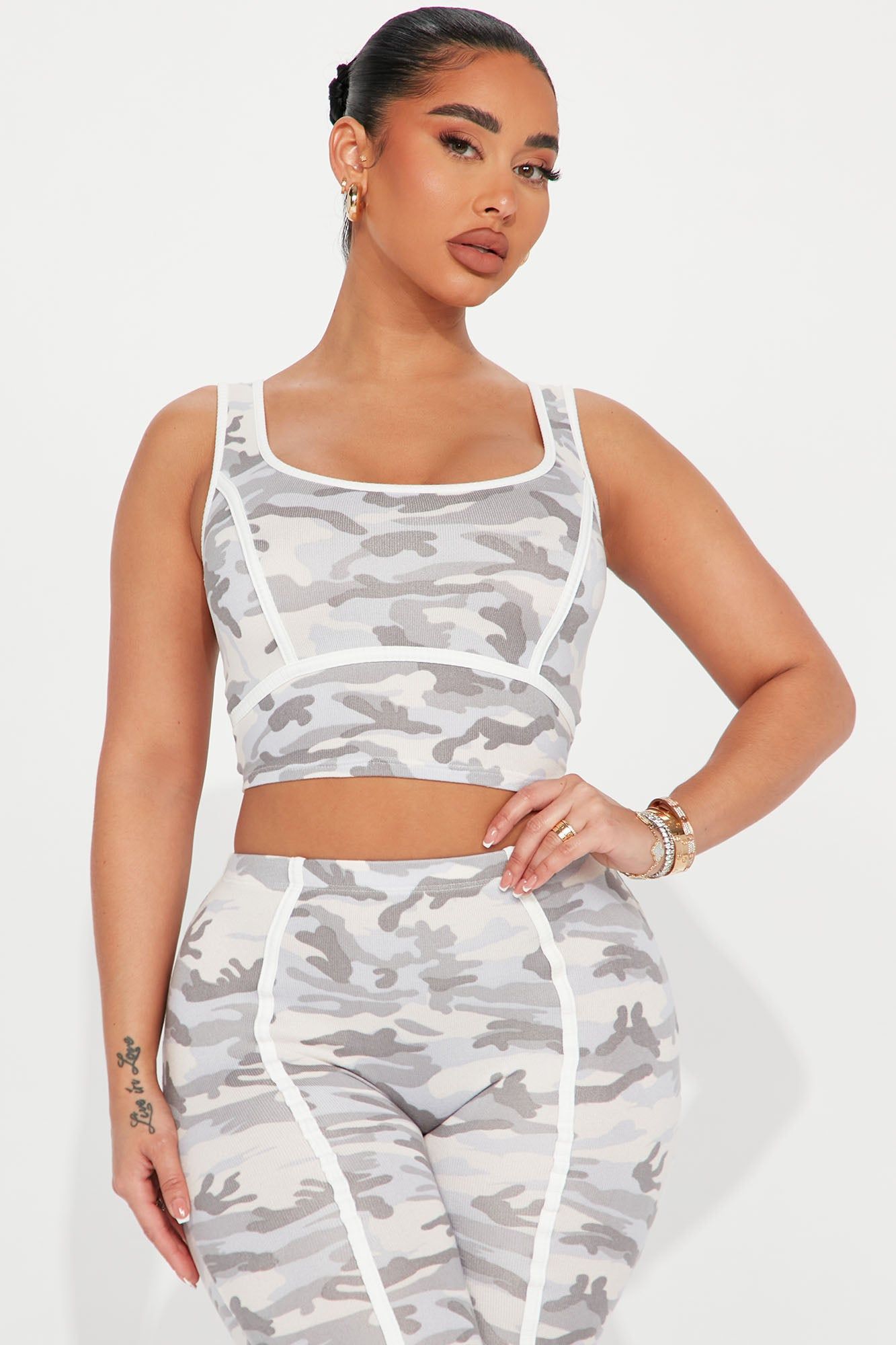 Right Behind You Legging Set - Grey/combo sold by Fashion Nova product image thumbnail 2