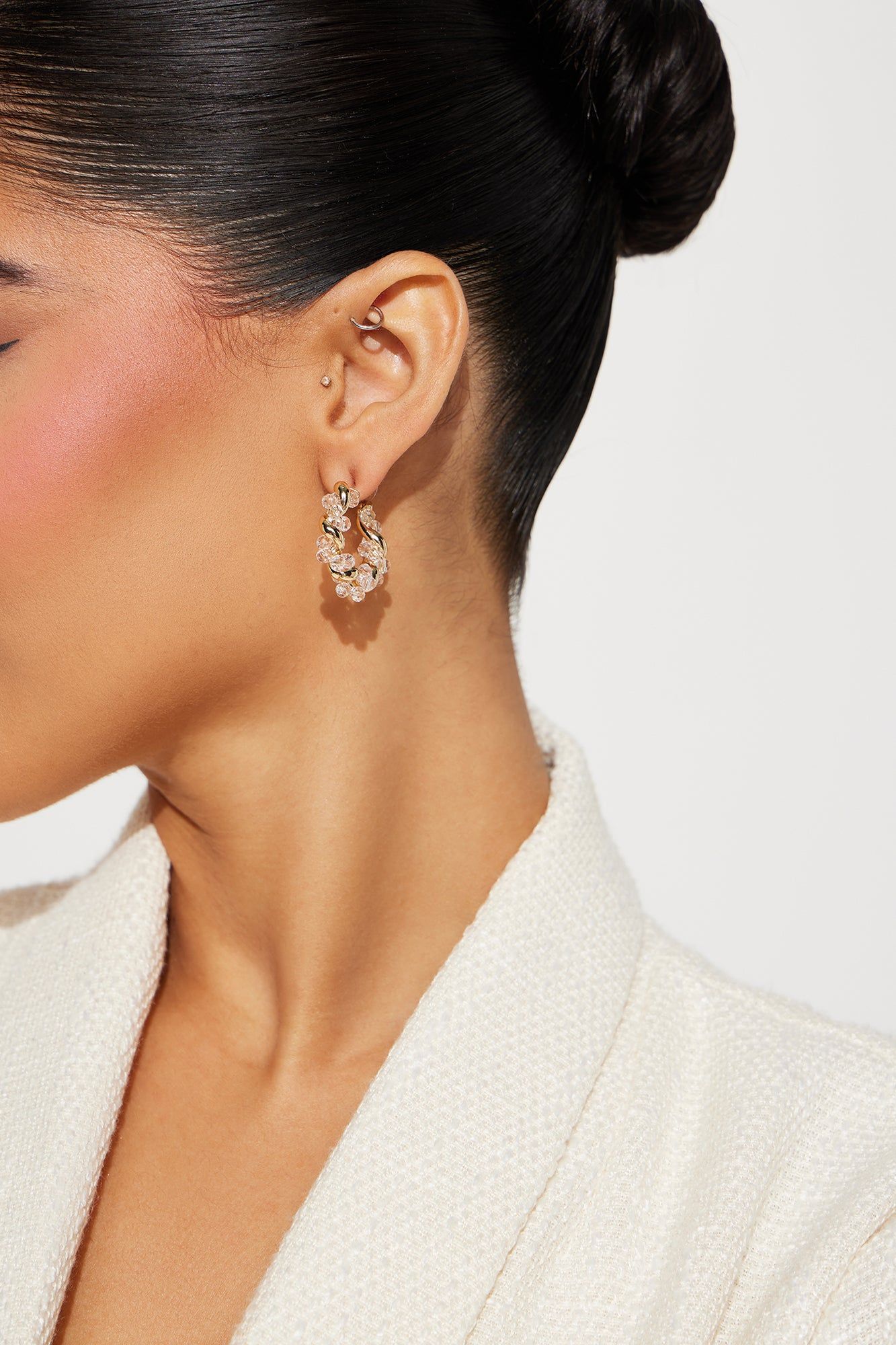 Twisted Time Hoop Earrings - Gold sold by Fashion Nova