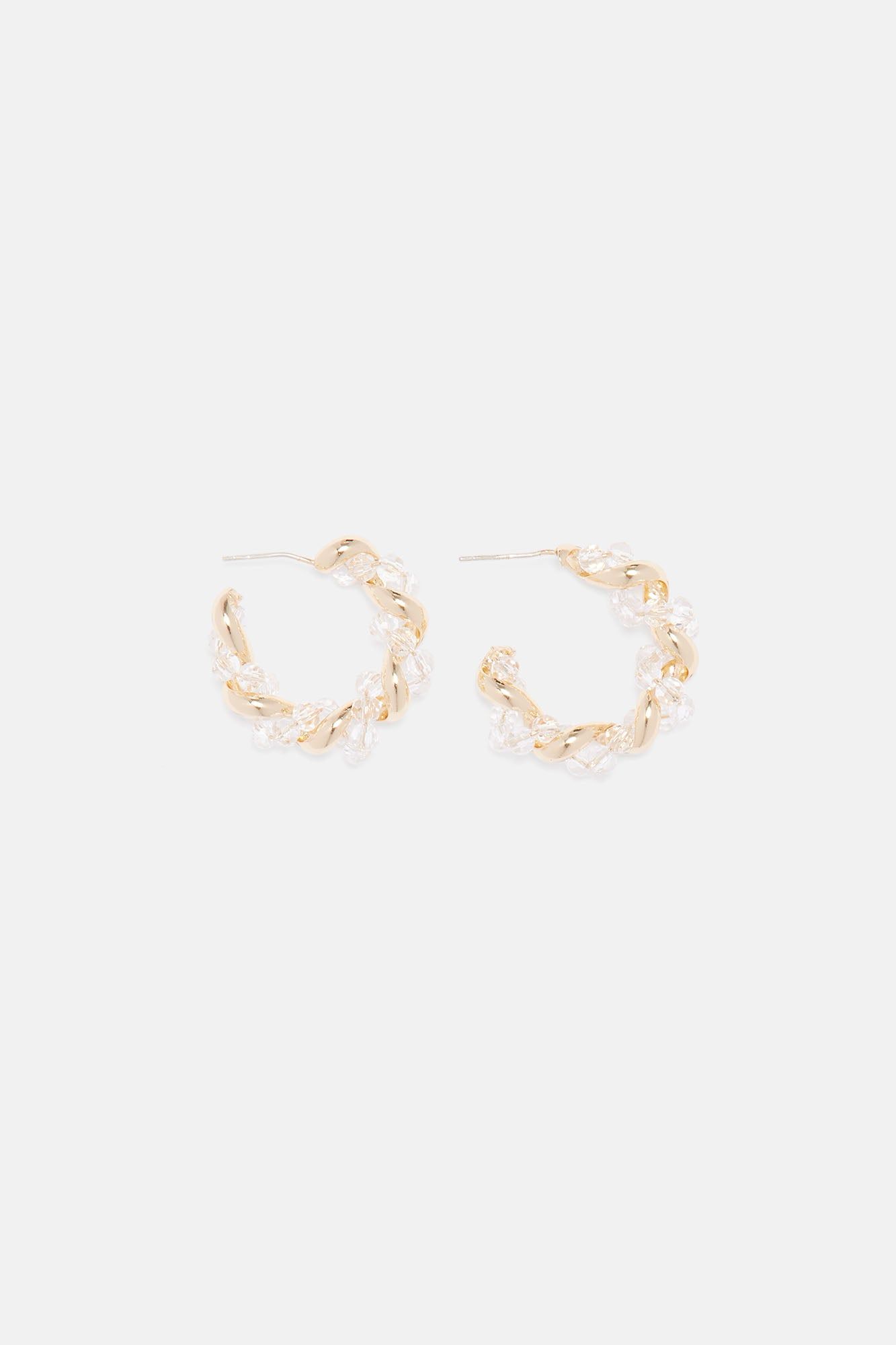 Twisted Time Hoop Earrings - Gold sold by Fashion Nova product image thumbnail 3
