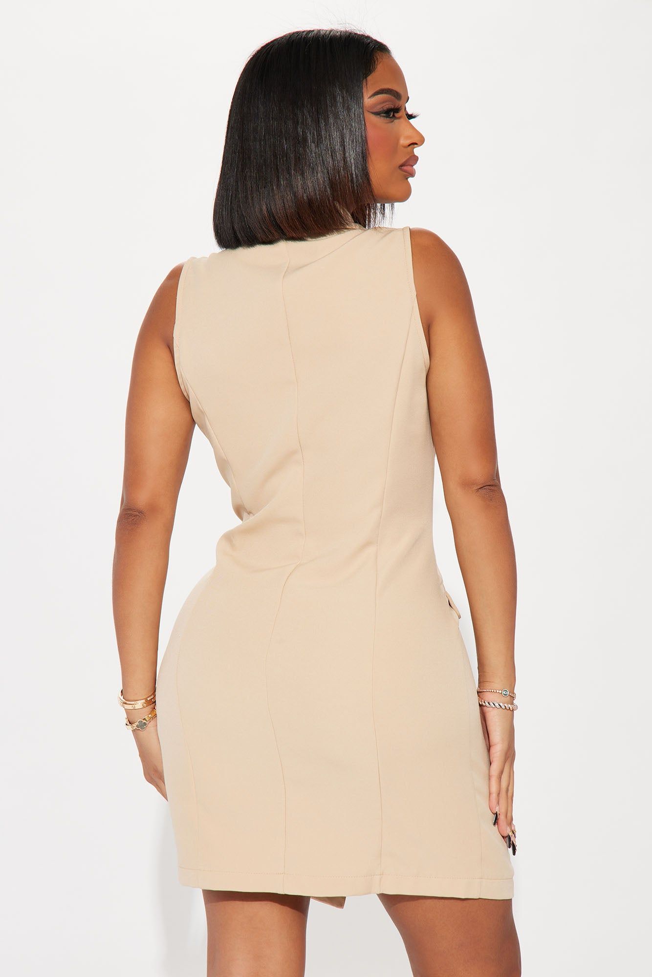Break Free Blazer Mini Dress - Tan sold by Fashion Nova product image thumbnail 3