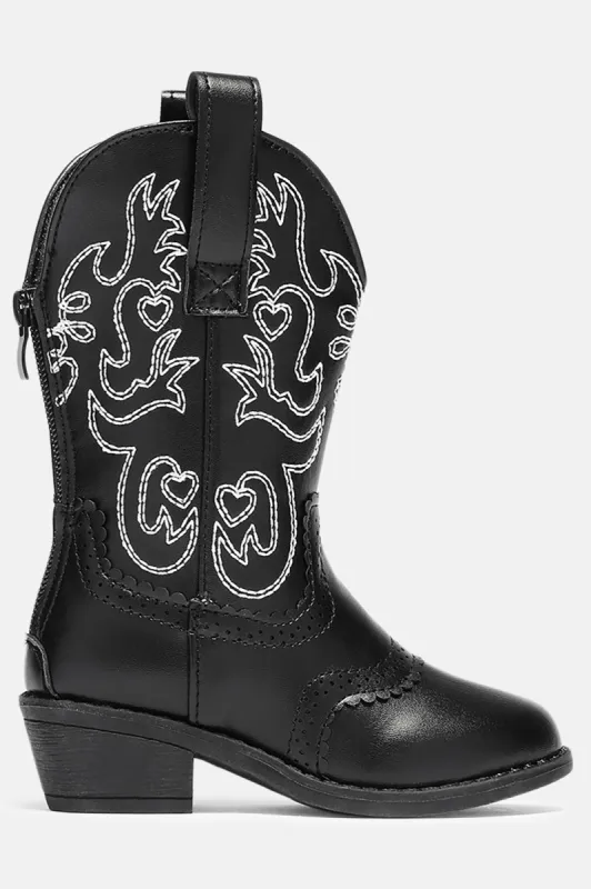 Mini Western Babe Boots - Black sold by Fashion Nova