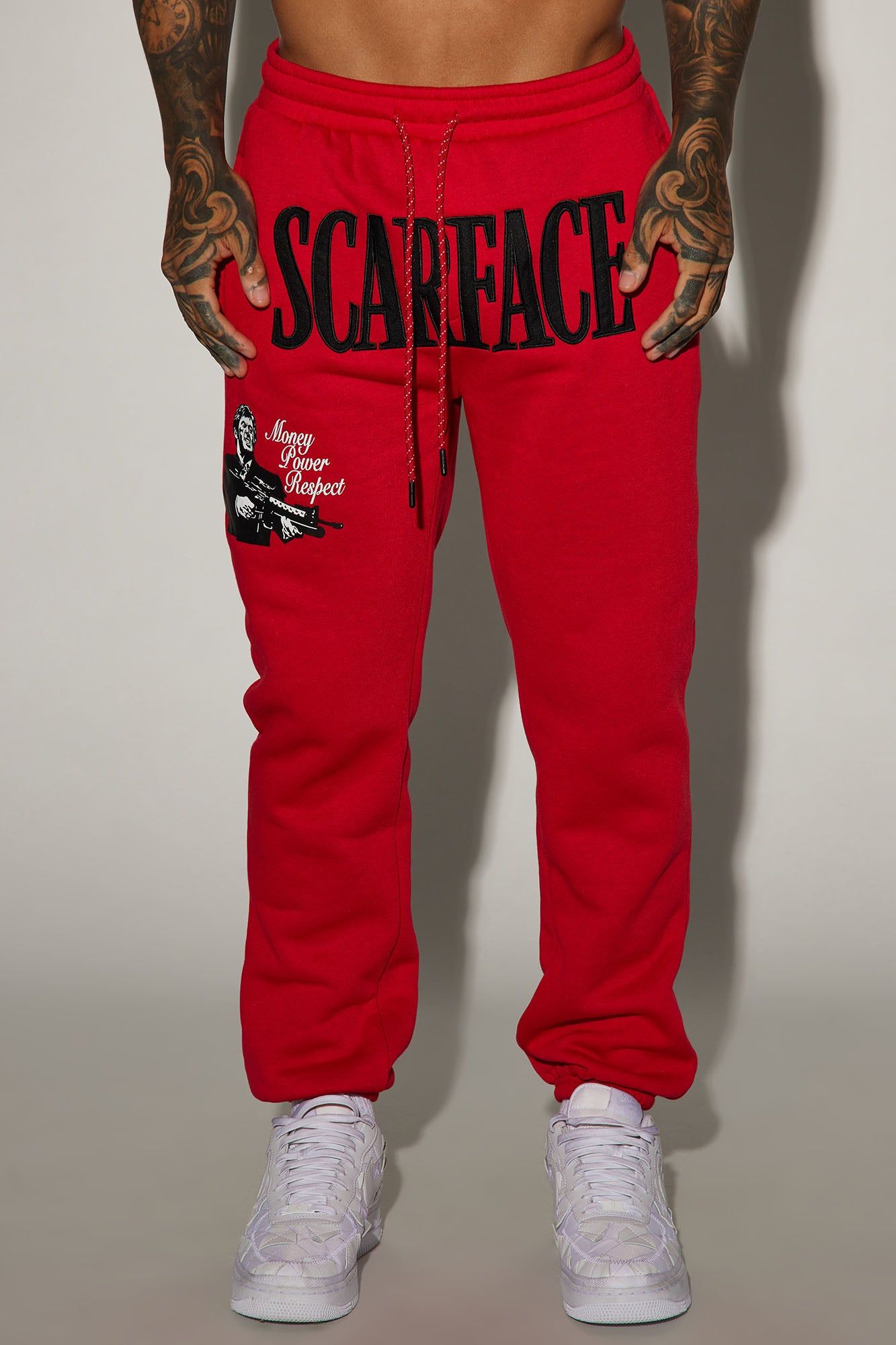 Scarface Money Power Respect Jogger - Red sold by Fashion Nova product image thumbnail 3