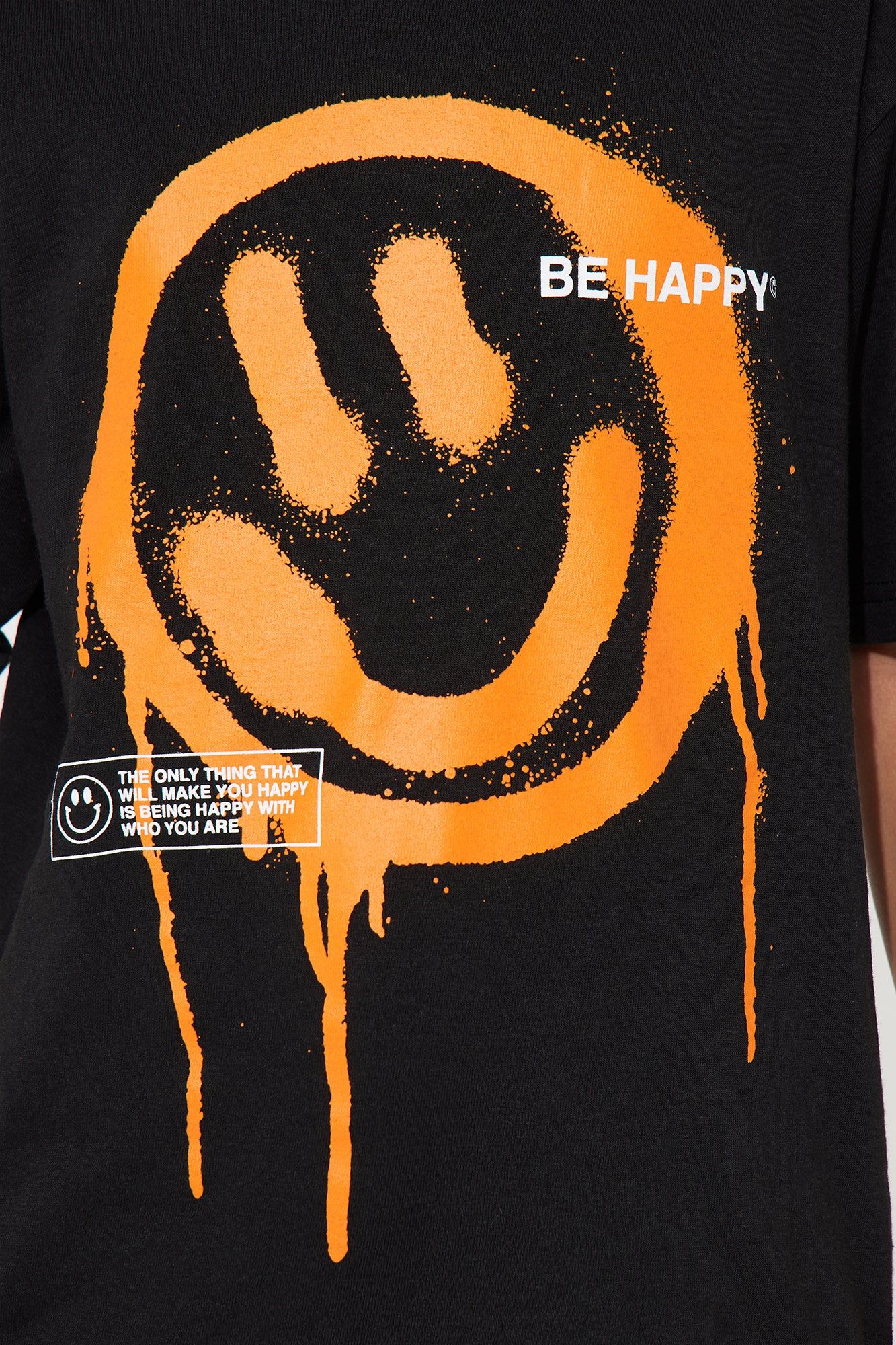 Mini Be Nice Smiley Face Tee - Black sold by Fashion Nova product image thumbnail 3