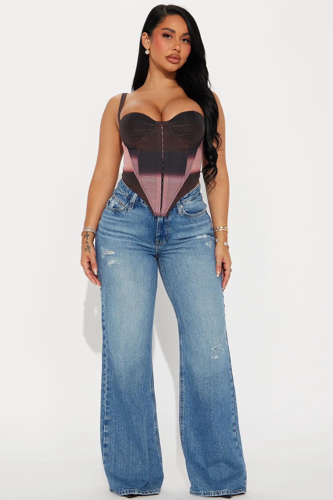Loved Up Corset Top - Mauve/combo sold by Fashion Nova product image thumbnail 2